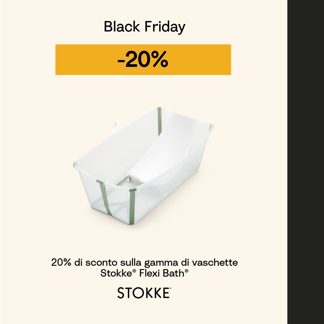 Black Friday Stokke: -20% sulla gamma di vaschette Stokke® Flexi Bath®