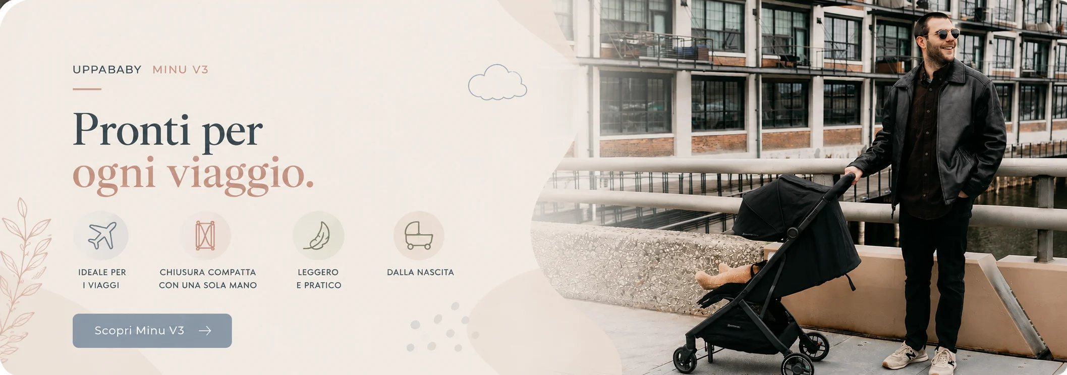 Uppababy Minu V3, passeggino compatto e leggero