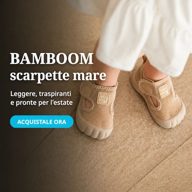 Bamboom scarpette mare leggere e traspiranti per bambini