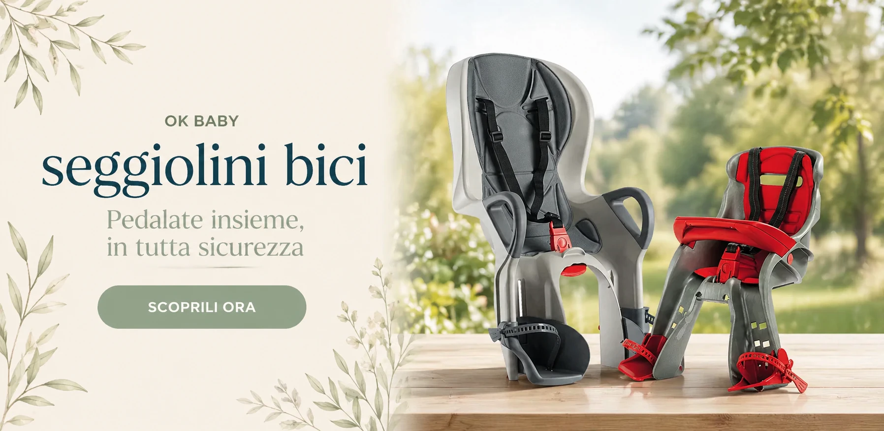 Seggiolini bici Ok Baby per pedalare con i bambini in sicurezza