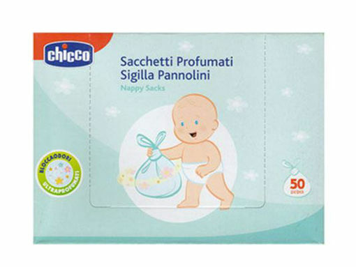 Immagine di Chicco 50 sacchetti profumati sigilla pannolini - Getta pannolini