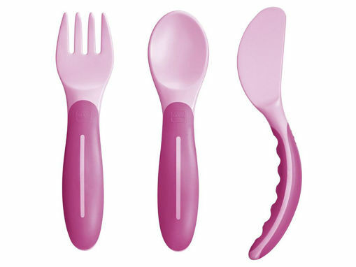 Immagine di MAM posate per imparare a mangiare Baby's Cutlery rosa - Piatti e posate