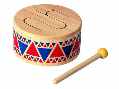 Immagine di PlanToys tamburo in legno solido - Educativi
