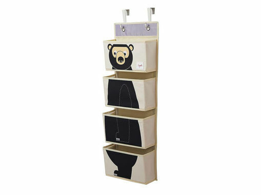 Immagine di 3 Sprouts organizer da muro 4 tasche orso nero - Accessori vari