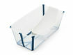 Immagine di Stokke vaschetta pieghevole Flexi Bath con supporto Newborn trasparente-blu