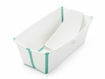 Immagine di Stokke vaschetta pieghevole Flexi Bath con supporto Newborn bianca-verde acqua - Vaschette