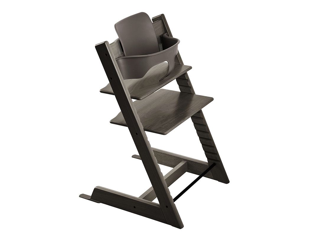 Blausberg Baby Set Cuscino Per Seggiolone Stokke Tripp Trapp - Rivestito In Cotone, Lavabile, Fatto A Mano Ad Amburgo (Happy Star Nero) - 4