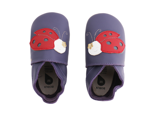 Immagine di Bobux scarpa neonato Soft Sole tg. L coccinella viola - Scarpine neonato