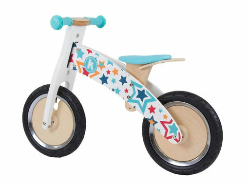 Immagine di KiddiMoto bici senza pedali in legno Kurve stelle - Giochi cavalcabili