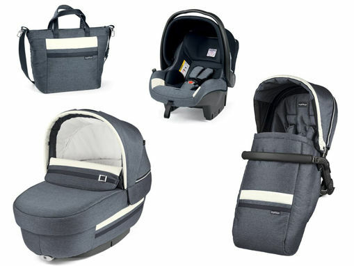 Immagine di Peg Perego set Elite con borsa + seggiolino Pop-Up luxe mirage - Passeggini trio e duo