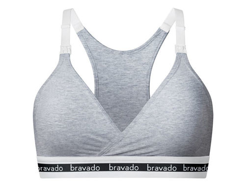 Immagine di Bravado reggiseno gravidanza e allattamento Original grigio melange tg XL - Intimo e notte mamma