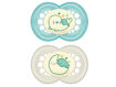 Immagine di MAM ciuccio Original Night silicone 6+ mesi 2 pz verde acqua - Ciucci
