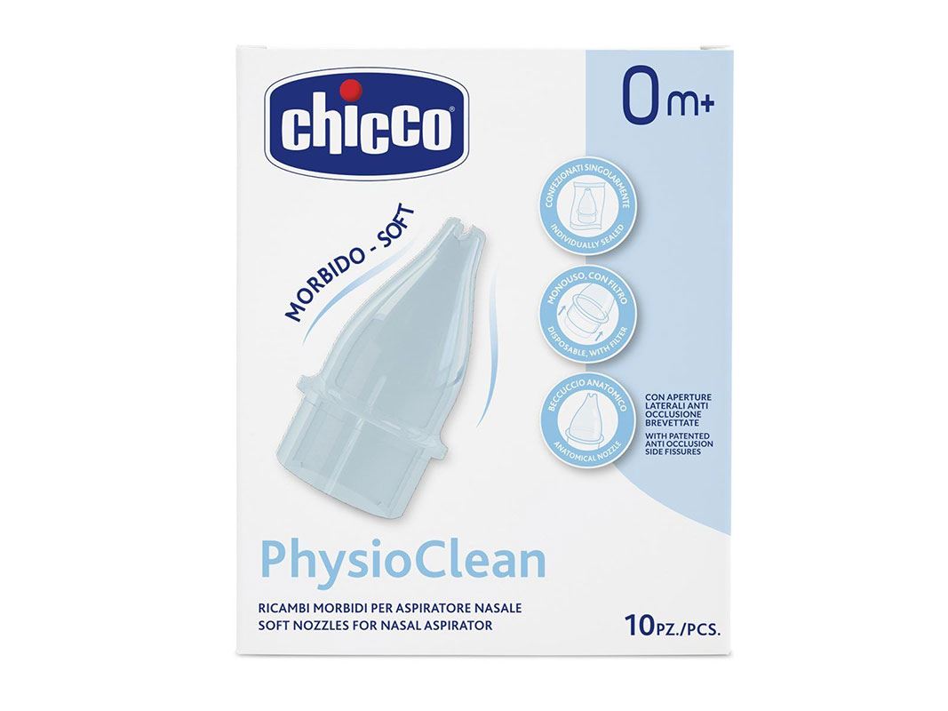 Chicco CHICCO Ricambi Morbidi per Aspiratore Nasale Physioclean 10 pz 
