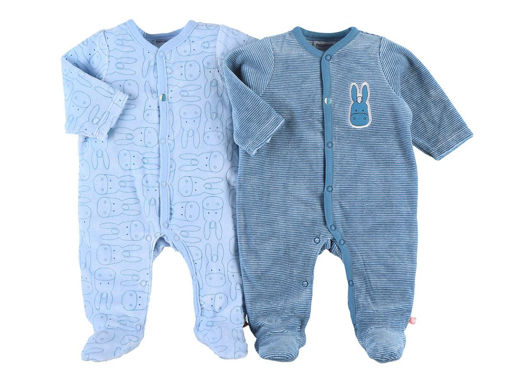 Noukie's set 2 tutine in velluto blu tg 1 mese prezzo 39,95 €