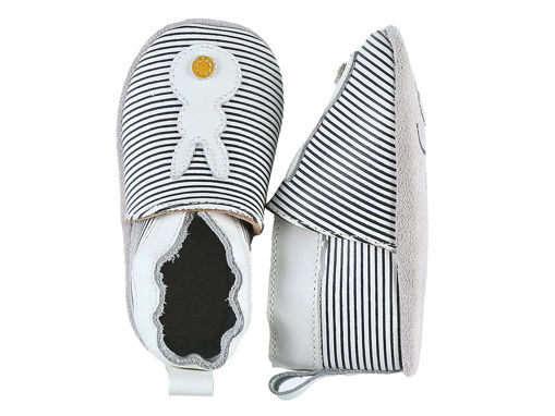Noukie's pantofole in pelle blu con righe prezzo 34,95 €