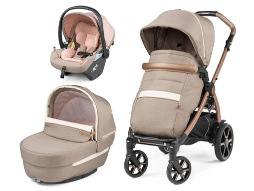 Immagine di Peg Perego trio completo Book con ovetto Lounge i-Size mon amour - Passeggini trio e duo