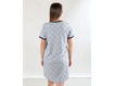 Immagine di Premamy camicia da notte clinica aperta davanti mezza manica grigio con cuori tg L