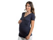 Immagine di Premamy t-shirt gestante e allattamento mezza manica blu tg S - Premaman