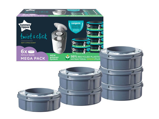 Immagine di Tommee Tippee ricariche Sangenic Twist & Click 6 pz - Getta pannolini