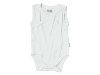 Immagine di Dili Best body canottiera bamboo incrociato bianco tg 0 mesi - Body neonato