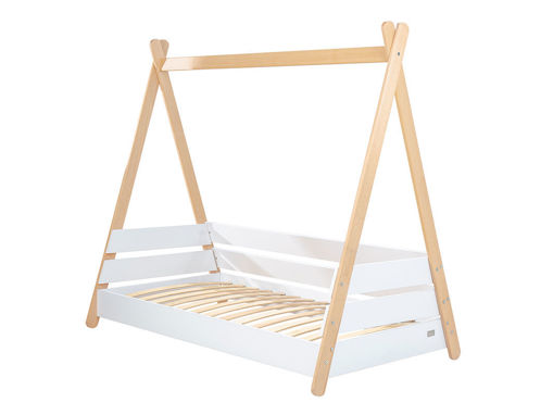 Immagine di Picci struttura letto in legno Scout bianco/naturale - Lettini