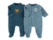 Immagine di Noukie's 2 pigiami in ciniglia azzurro-blu tg 3 mesi - Tutine