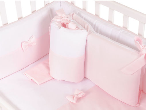 Immagine di Picci rivestimento tessile in piquet per Lella 4 pz fiocco rosa - Complementi d'arredo