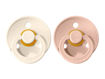 Immagine di Bibs set 2 ciucci in caucciù Colour 0-6 m avorio e rosa cipria - Ciucci