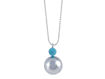 Immagine di Mamirosa collana chiama angeli Cristal Ball Ø 20 mm rodio strass celesti