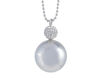 Immagine di Mamirosa collana chiama angeli Cristal Ball Ø 20 mm rodio strass bianco - Accessori moda