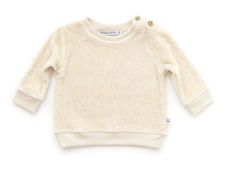 Immagine di Bamboom maglia in velluto manica lunga avorio tg 9-12 mesi - Maglie