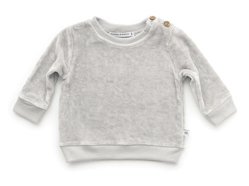 Immagine di Bamboom maglia in velluto manica lunga grigio ghiaccio tg 1 mese - T-Shirt e Top