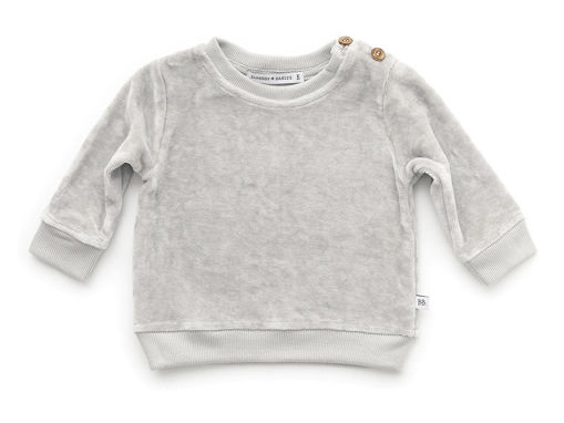 Immagine di Bamboom maglia in velluto manica lunga grigio ghiaccio tg 1 mese - Maglie