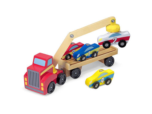 Immagine di Melissa & Doug camion autotrasporto in legno - Idee regalo