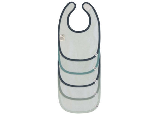 Bavaglino Neonato In Cotone Biologico - Idrorepellente Con Chiusura A Velcro, 0-12 Mesi - Foto 2