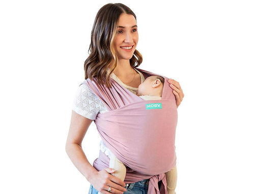 Immagine di Moby Wrap fascia portabebè Classic rosa polvere - Marsupi e fasce