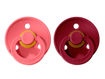 Immagine di Bibs set 2 ciucci in caucciù Colour 6+ m corallo e rubino - Ciucci