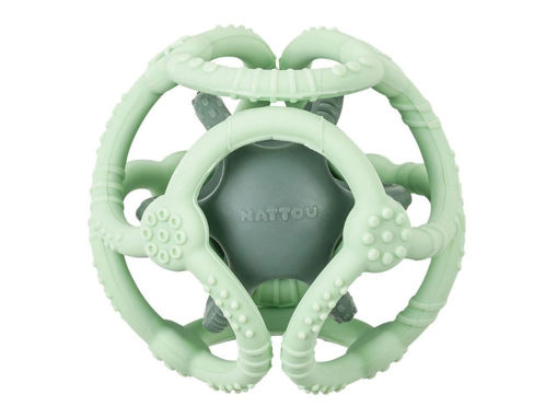 Immagine di Nattou set 2 palline in silicone verde - Educativi 