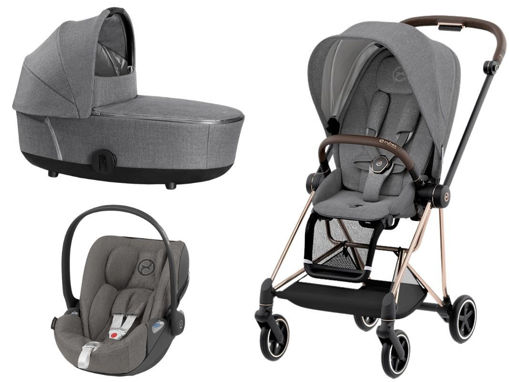 Immagine di Cybex trio Mios 3.0 plus rosegold-manhattan grey - Passeggini trio e duo