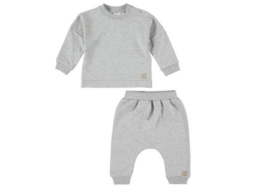 Immagine di Dili Best Natural set maglia e pantalone grigio tg 3-6 mesi - T-Shirt e Top