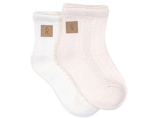Immagine di Dili Best Natural calzino bianco/rosa  4 pezzi tg 0-6 mesi - Calzine per neonato