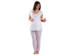 Immagine di Premamy pigiama pre e post parto manica corta bianco e pois rosa tg M