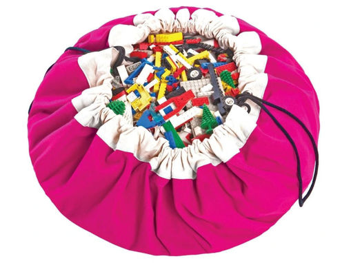 Immagine di Play&Go sacco portagiochi e tappeto 2in1 fuchsia - Portagiochi