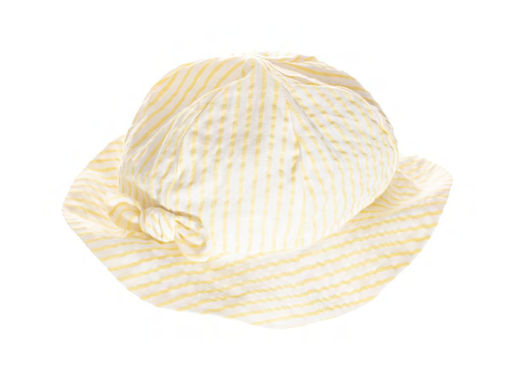 Immagine di Coccodè cappellino in seersucker bianco-giallo tg 43 C55707 - Cappelli
