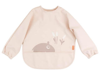 Immagine di Done by Deer bavaglino a maniche lunghe con tasca ozzo cipria - Bavaglini Bamboom