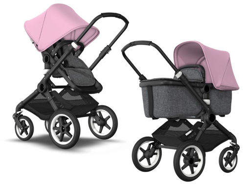 Immagine di Bugaboo Fox completo black/grey melange-soft pink - Outlet