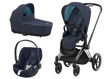 Immagine di Cybex trio Priam 4.0 telaio chrome black-nautical blue - Passeggini trio e duo