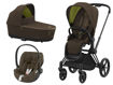 Immagine di Cybex trio Priam 4.0 telaio matt black-khaki green - Passeggini trio e duo