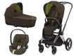 Immagine di Cybex trio Priam 4.0 telaio rosegold-khaki green - Passeggini trio e duo