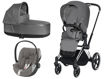 Immagine di Cybex trio Priam plus 4.0 telaio chrome black-manhattan grey - Passeggini trio e duo